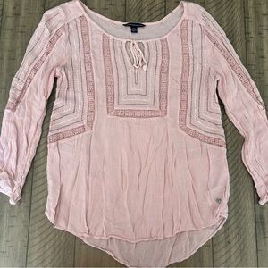 American Eagle Outfitters Light Pink Blouse